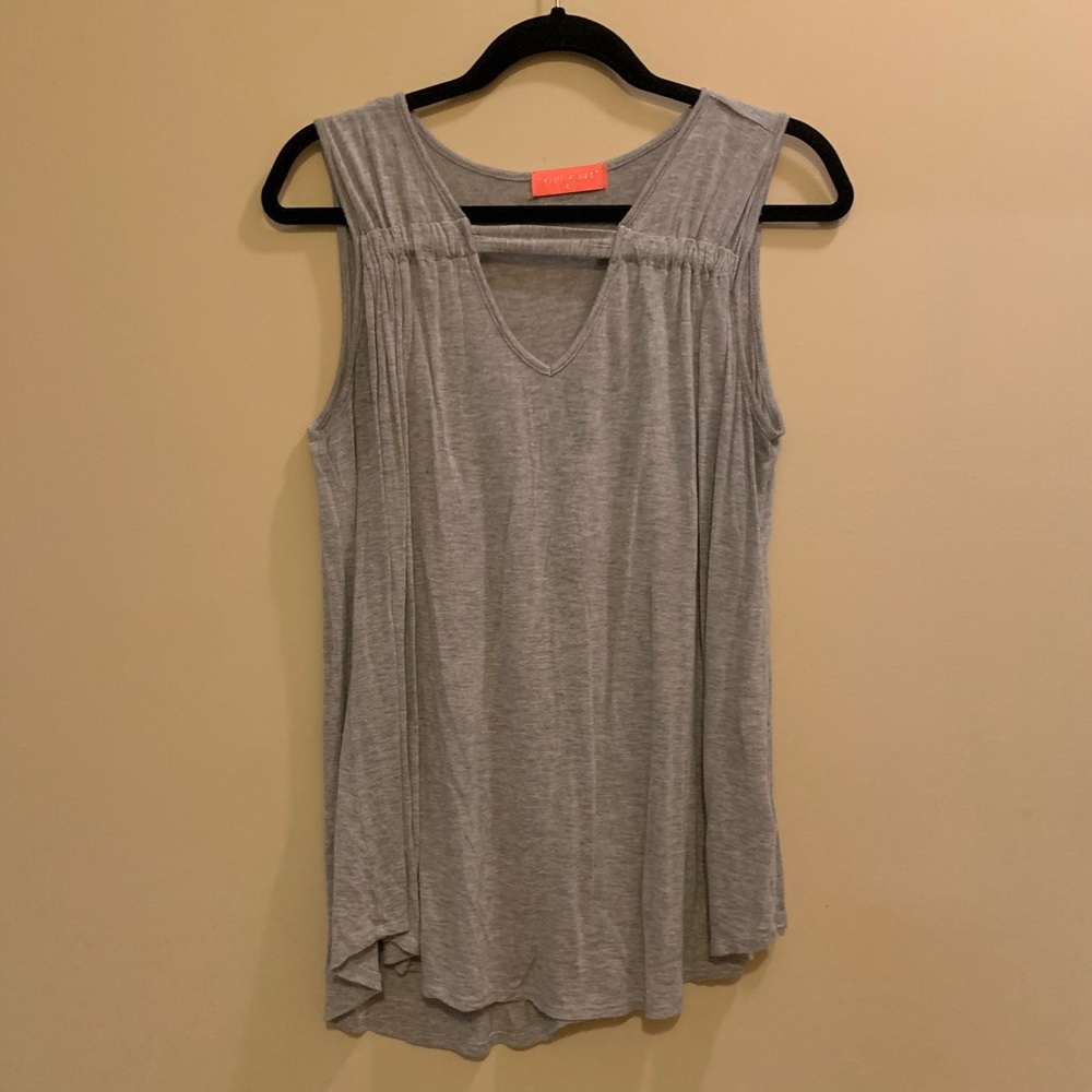 Gray Flowy Tank Top